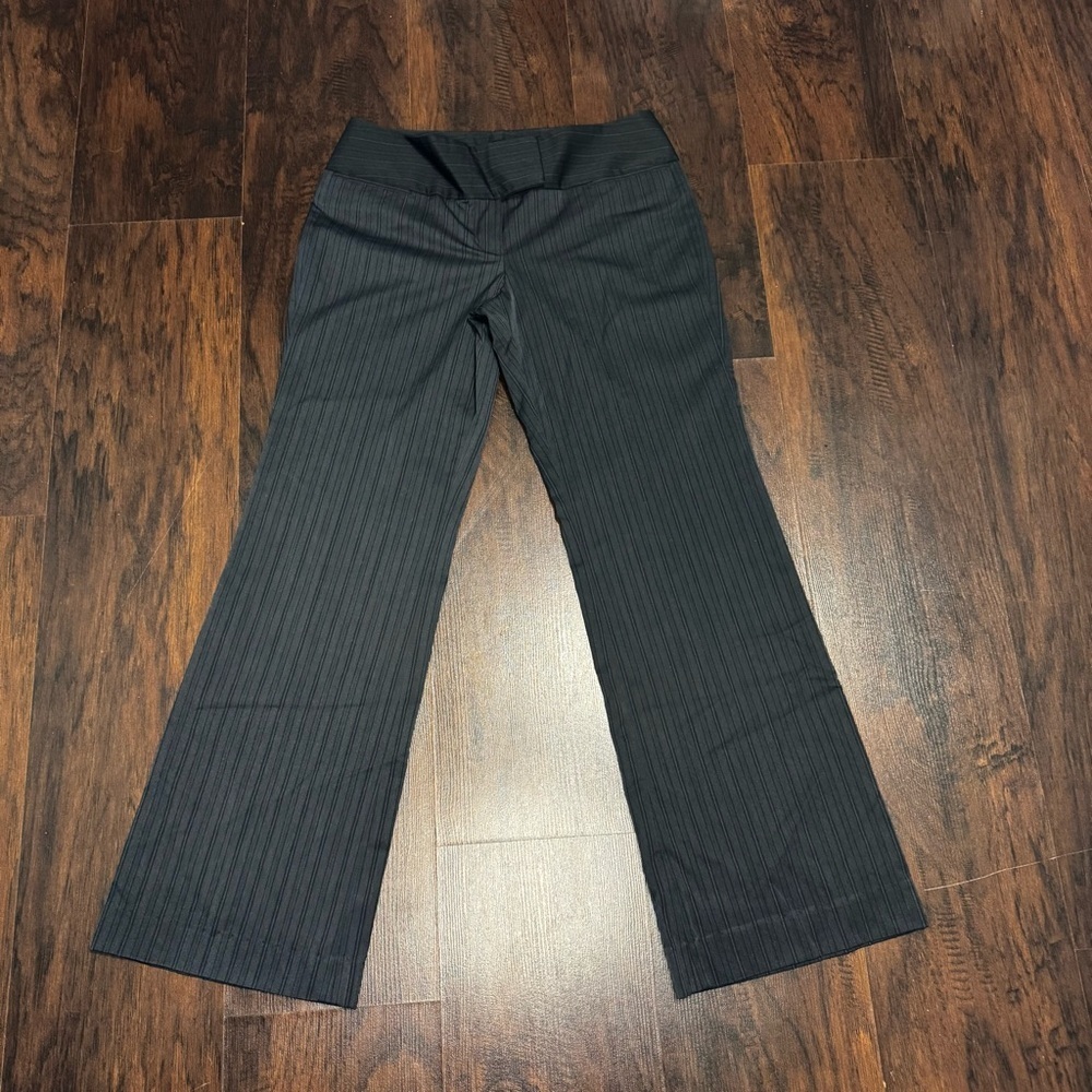 Express Design Studio Editor Black Pinstripe Trou… - image 1